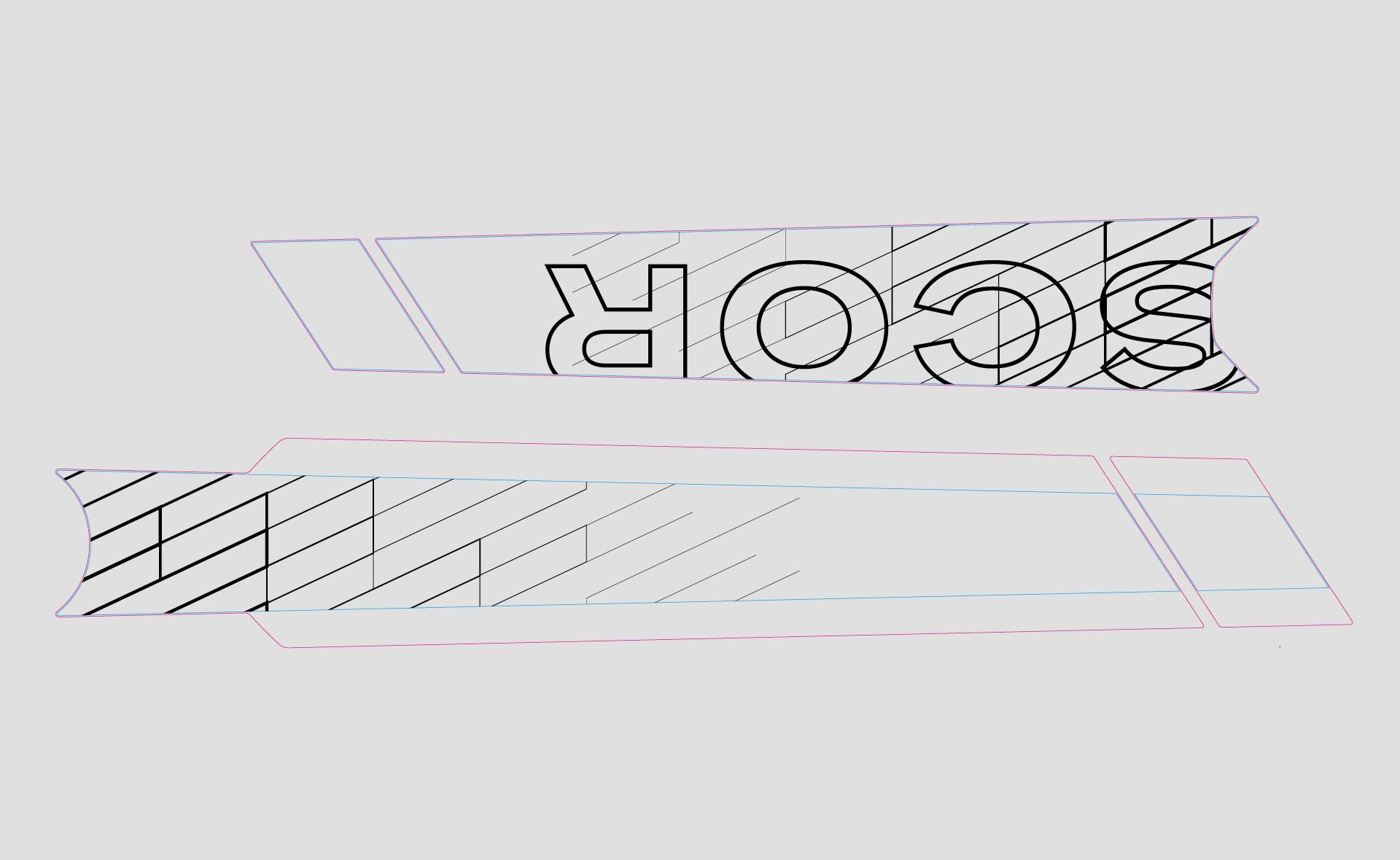 SCOR Spare Parts | Sticker Kit 4060 by Slicy BRANDED BLACK
